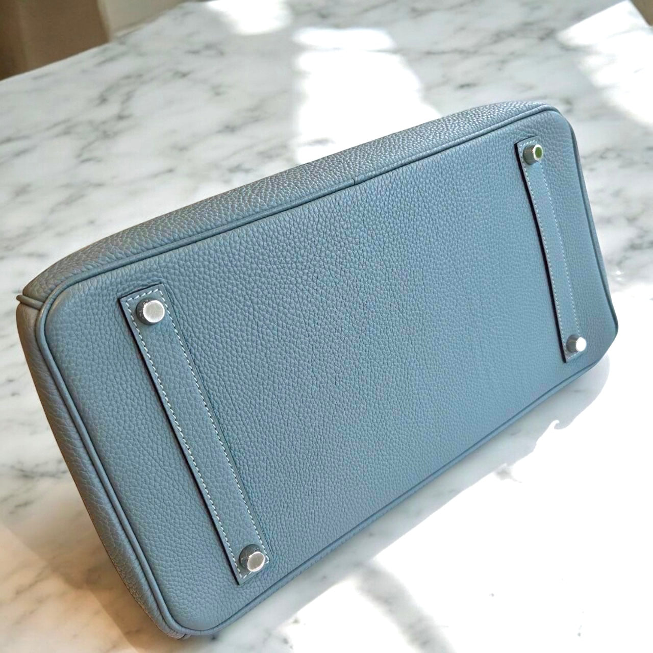 **Rare Pastel** Birkin 35 - Ciel Color Togo Stamp M Blue  (PHW)