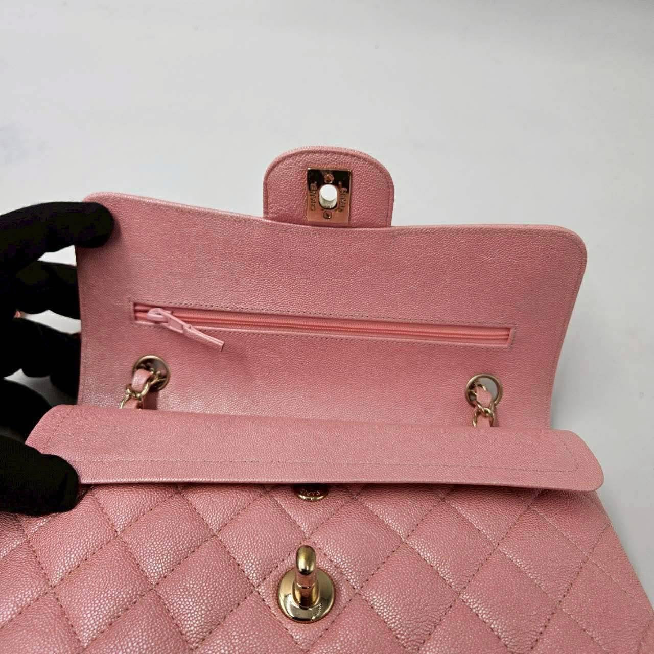 **Rare Find** Chanel 9 Unicorn Colour / Iridescent Pink Caviar - GHW