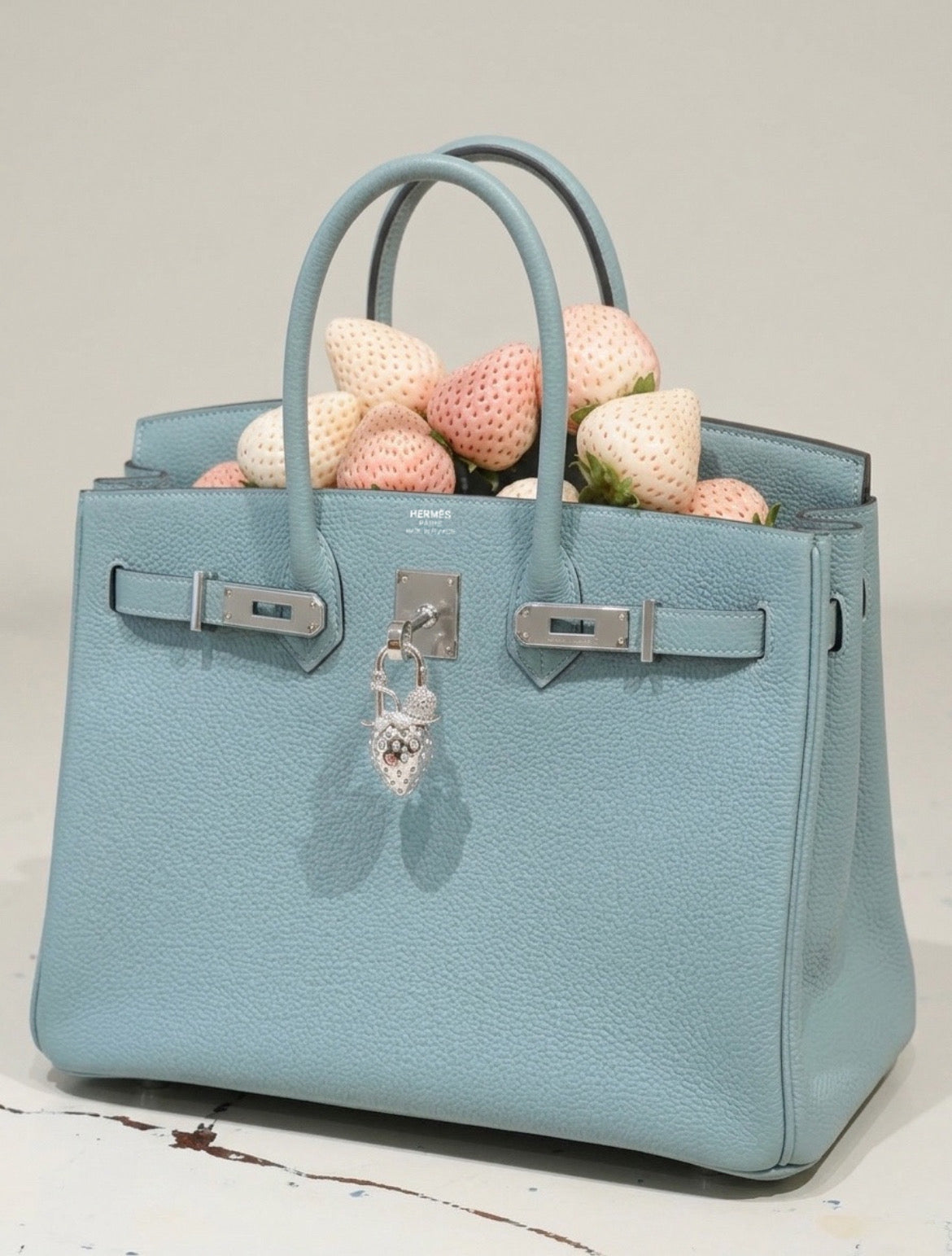 **Rare Pastel** Birkin 35 - Ciel Color Togo Stamp M Blue  (PHW)