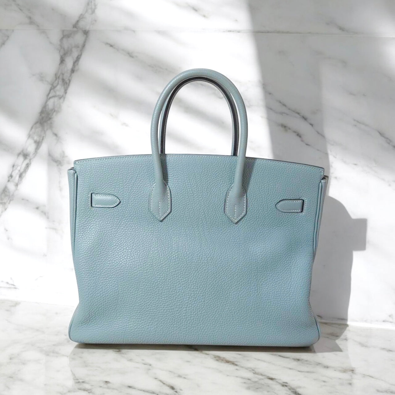 **Rare Pastel** Birkin 35 - Ciel Color Togo Stamp M Blue  (PHW)