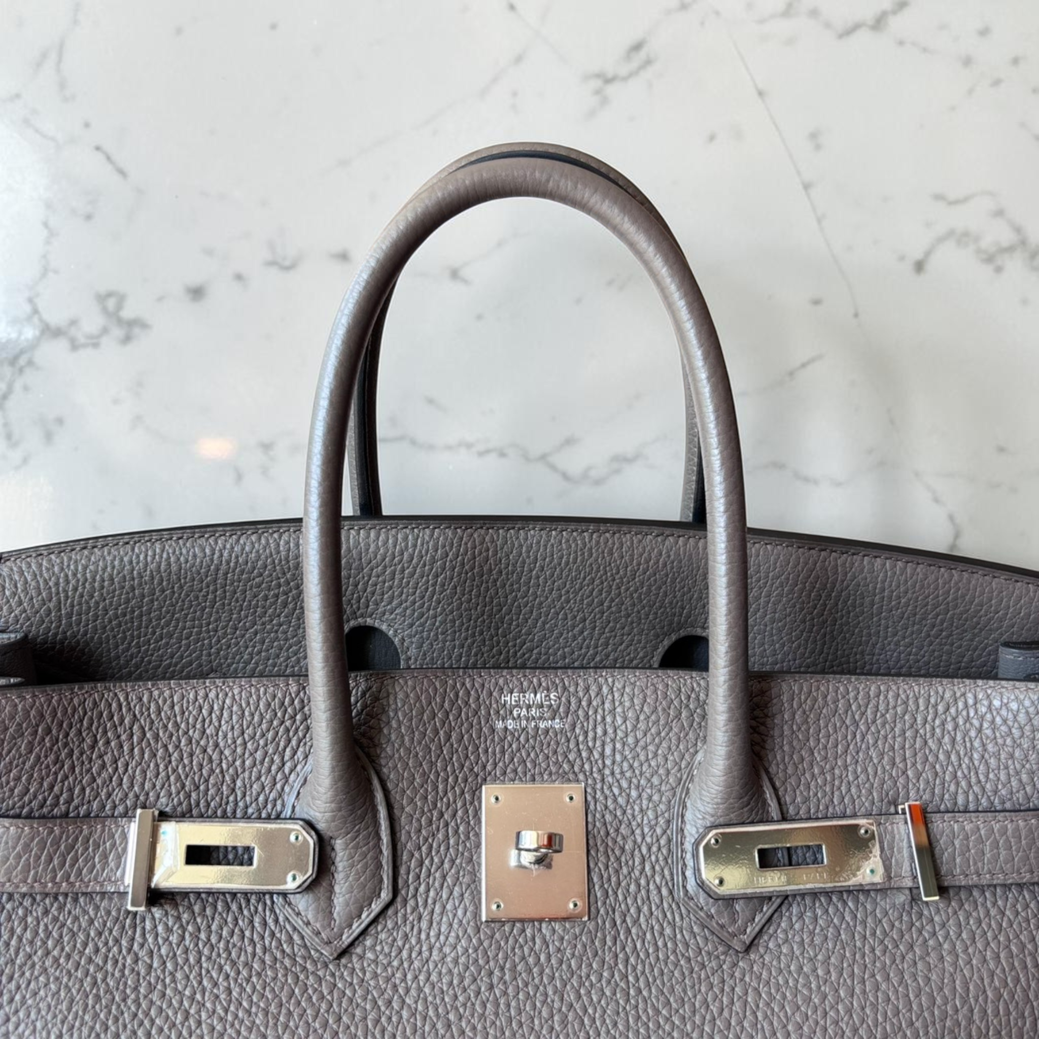 Hermès – Birkin 35 Etain Togo st.P (PHW)
