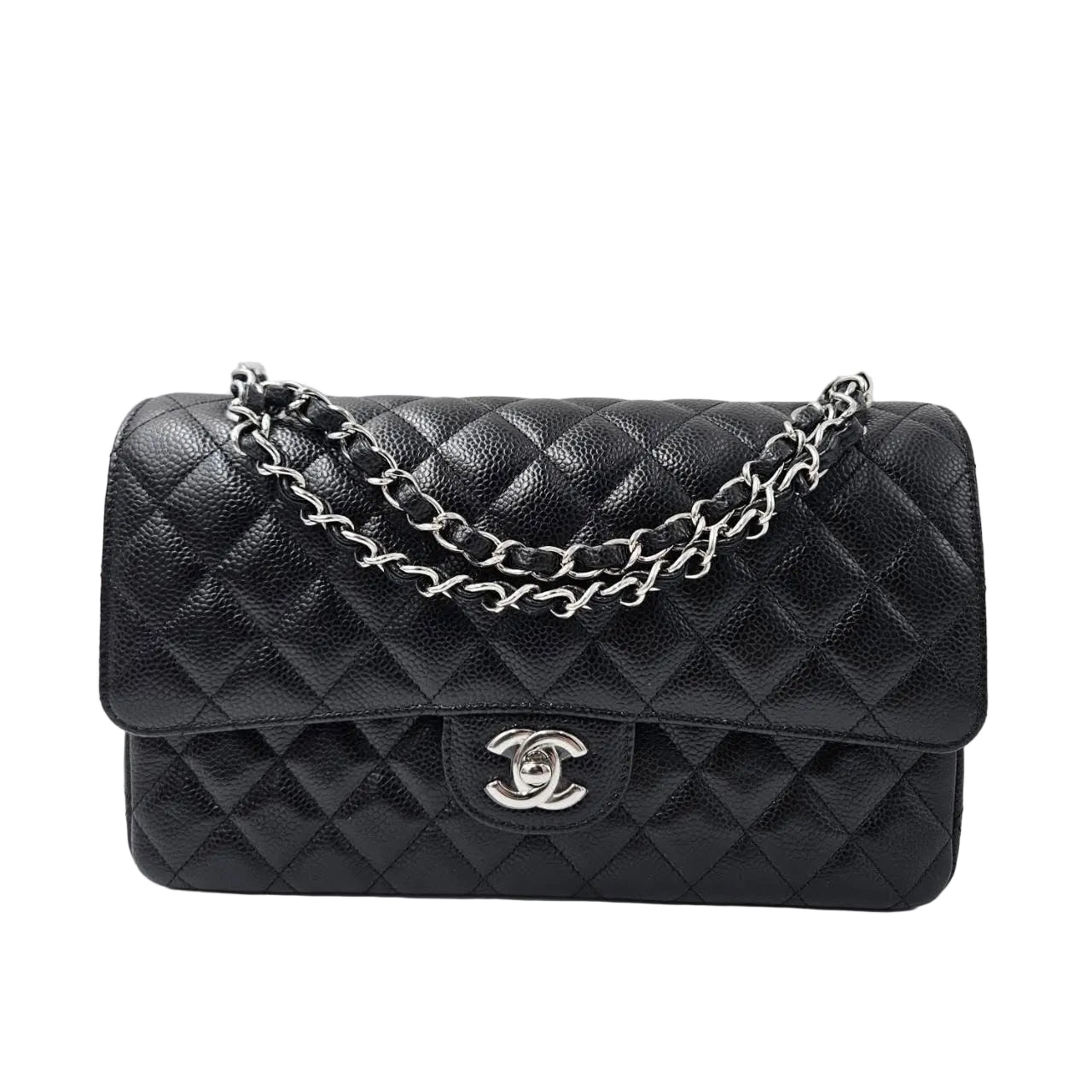**Brand New** Chanel Classic Medium Double Flap - Classic 10" microchip (SHW)