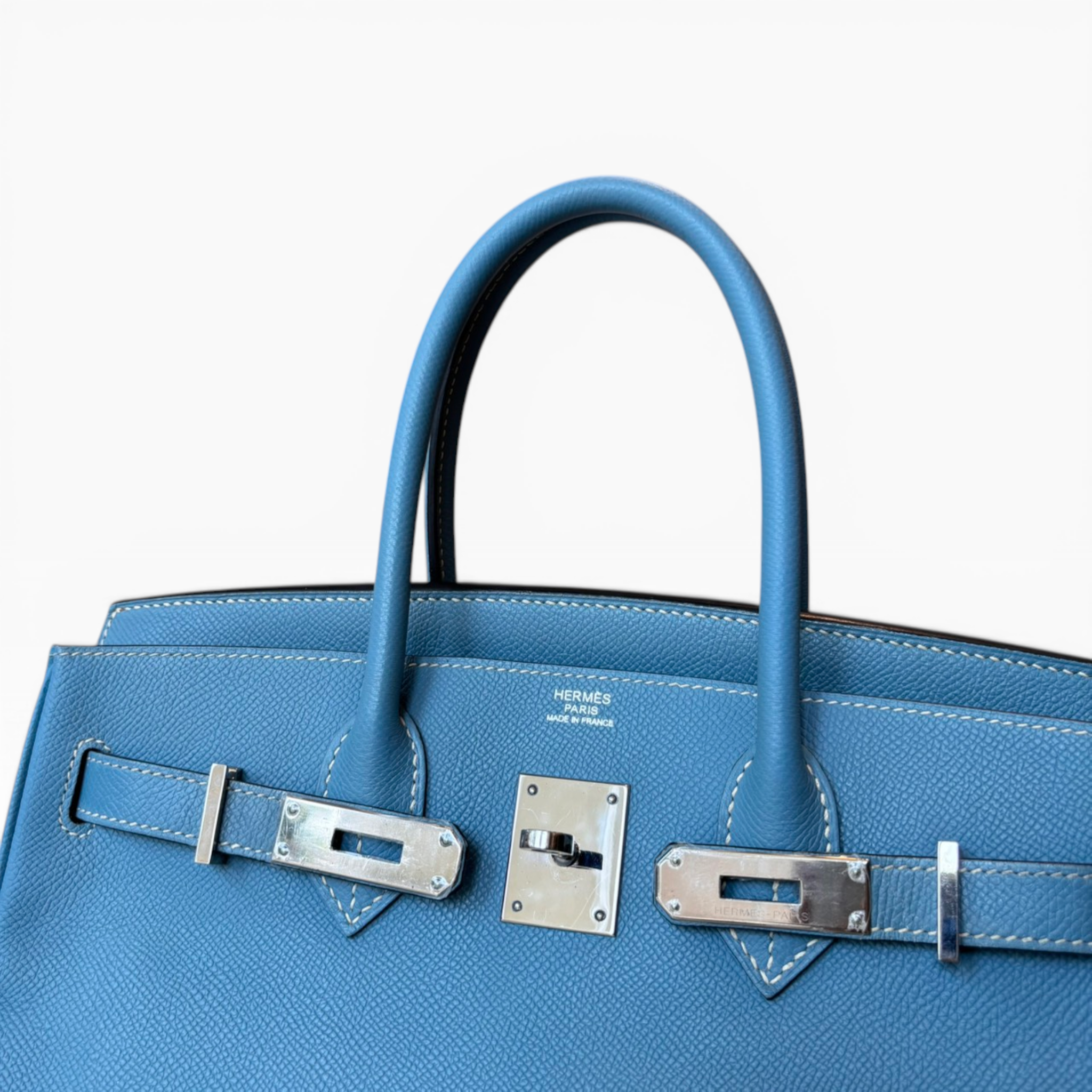 Hermés - Birkin 30 Blue Jeans Color Epsom (PHW)