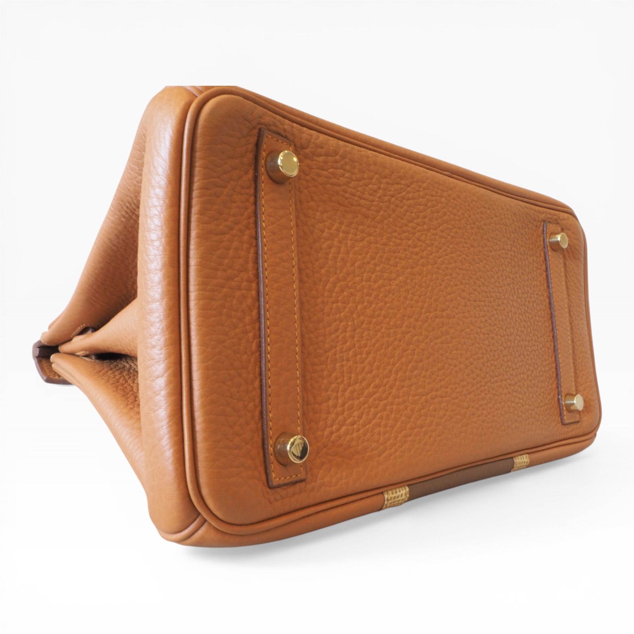 **Limited Edition**  Hermés Birkin 30 - Gold & Marron d'Inde Clemence and Ficelle Lizard Club | Permabrass Hardware St.P