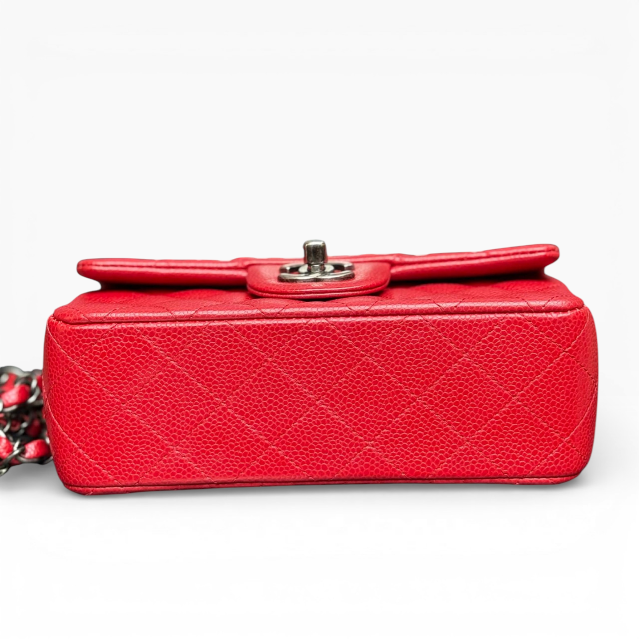 Chanel Classic Mini 8" - Red Caviar (RHW)