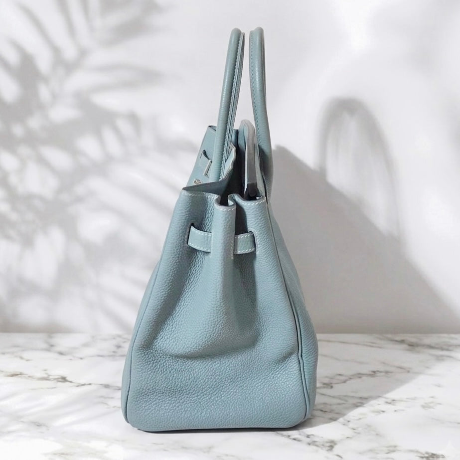 **Rare Pastel** Birkin 35 - Ciel Color Togo Stamp M Blue  (PHW)