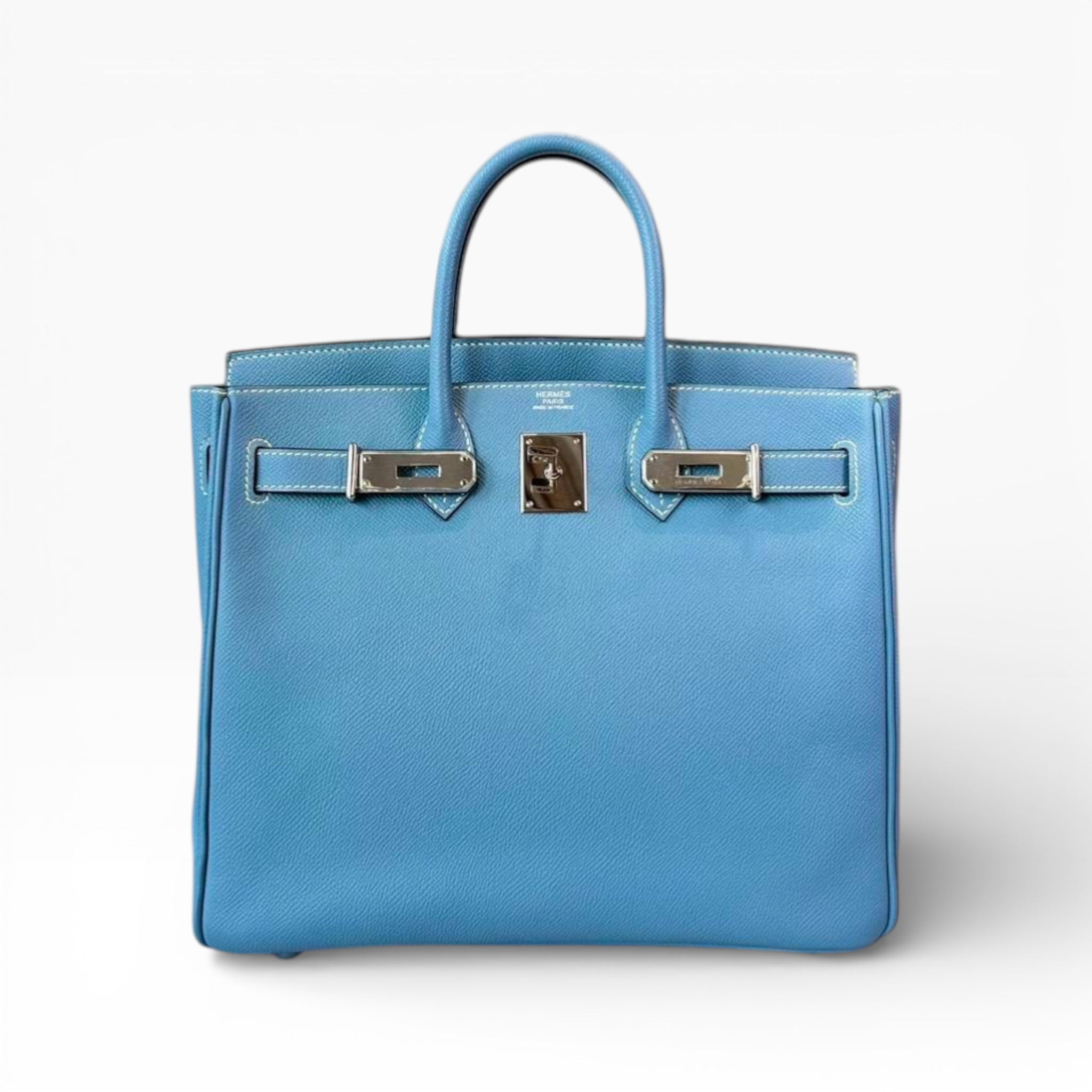 **Exclusive Find** Hermès Birkin HAC 28 - Blue Jean Epsom Leather with Palladium Hardware (PHW)