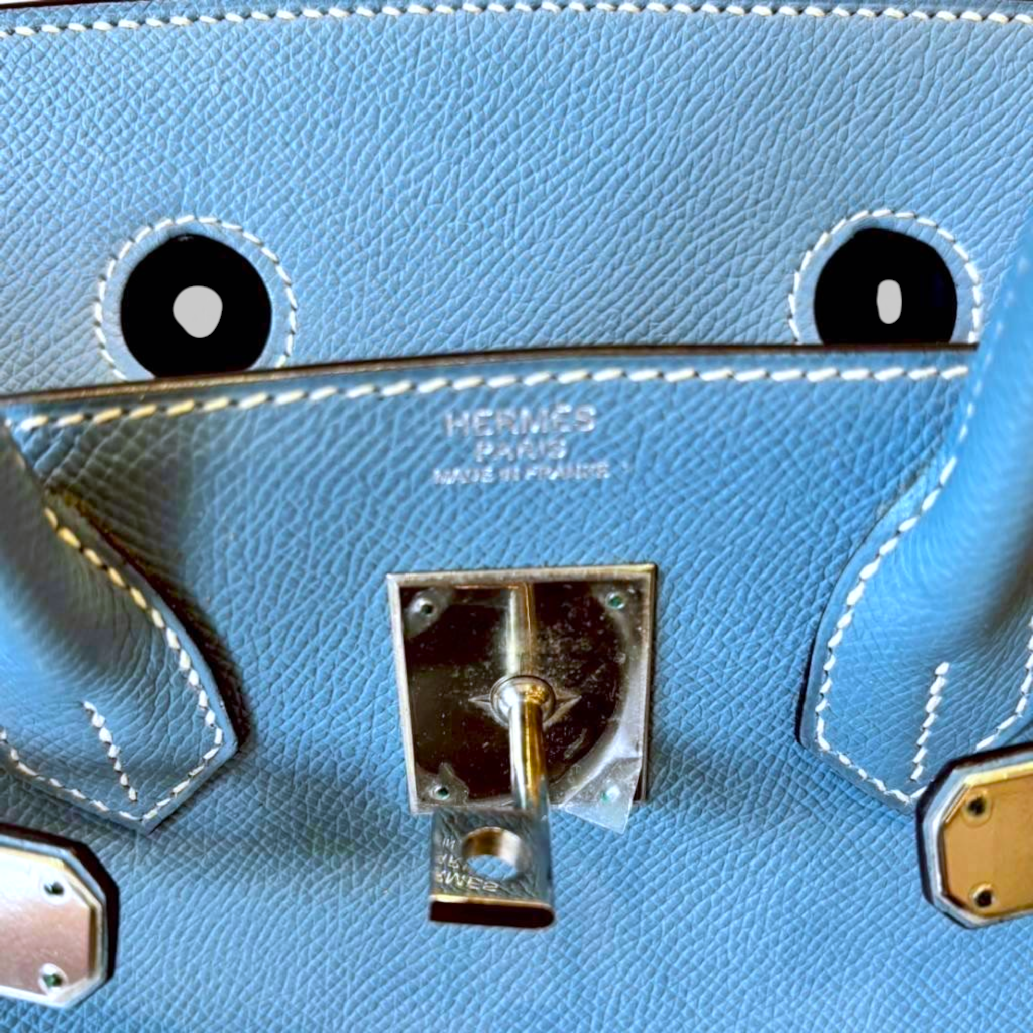 **Exclusive Find** Hermès Birkin HAC 28 - Blue Jean Epsom Leather with Palladium Hardware (PHW)