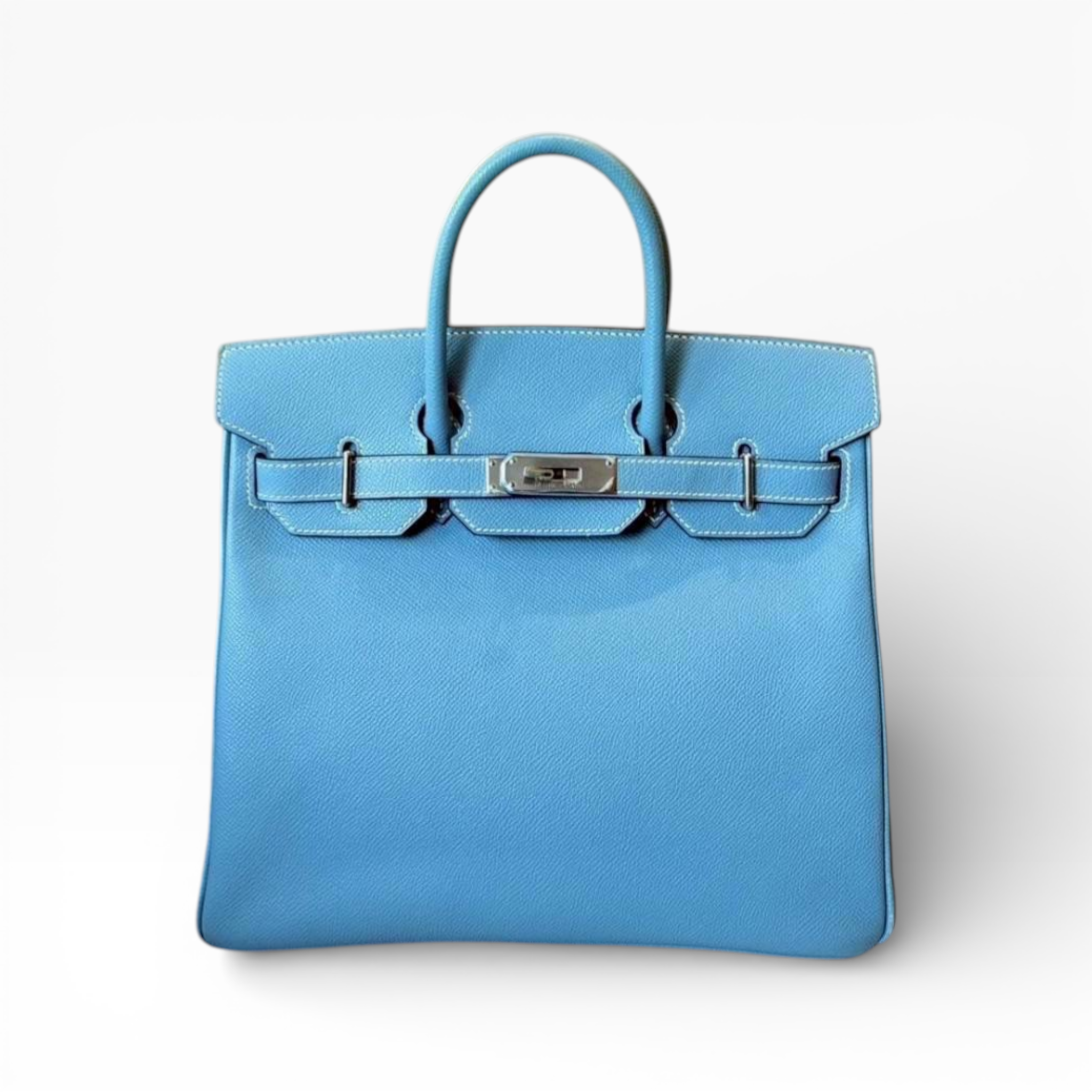 **Exclusive Find** Hermès Birkin HAC 28 - Blue Jean Epsom Leather with Palladium Hardware (PHW)