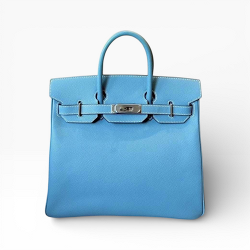**Exclusive Find** Hermès Birkin HAC 28 - Blue Jean Epsom Leather with Palladium Hardware (PHW)