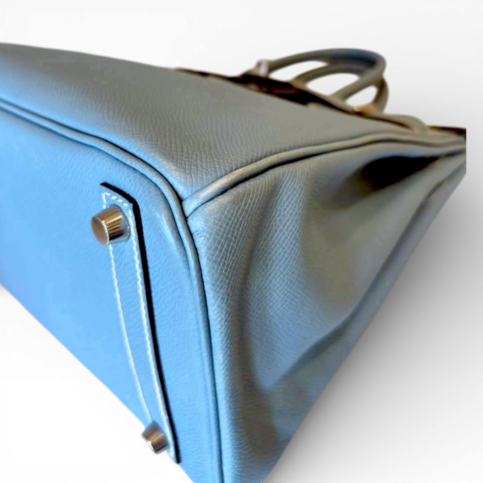 **Exclusive Find** Hermès Birkin HAC 28 - Blue Jean Epsom Leather with Palladium Hardware (PHW)