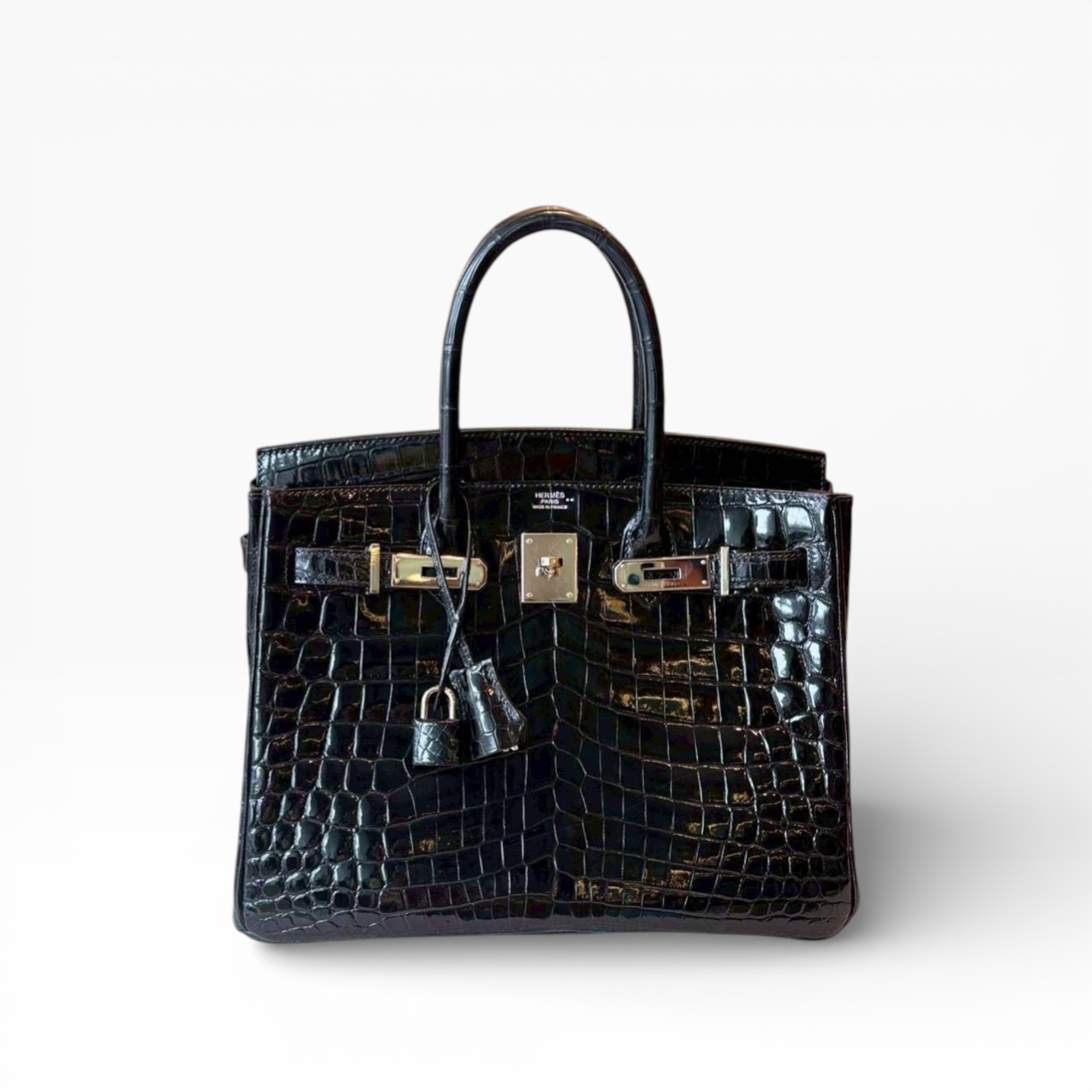 Birkin 30 - Black ShinnyCroc Niloticus (PHW)