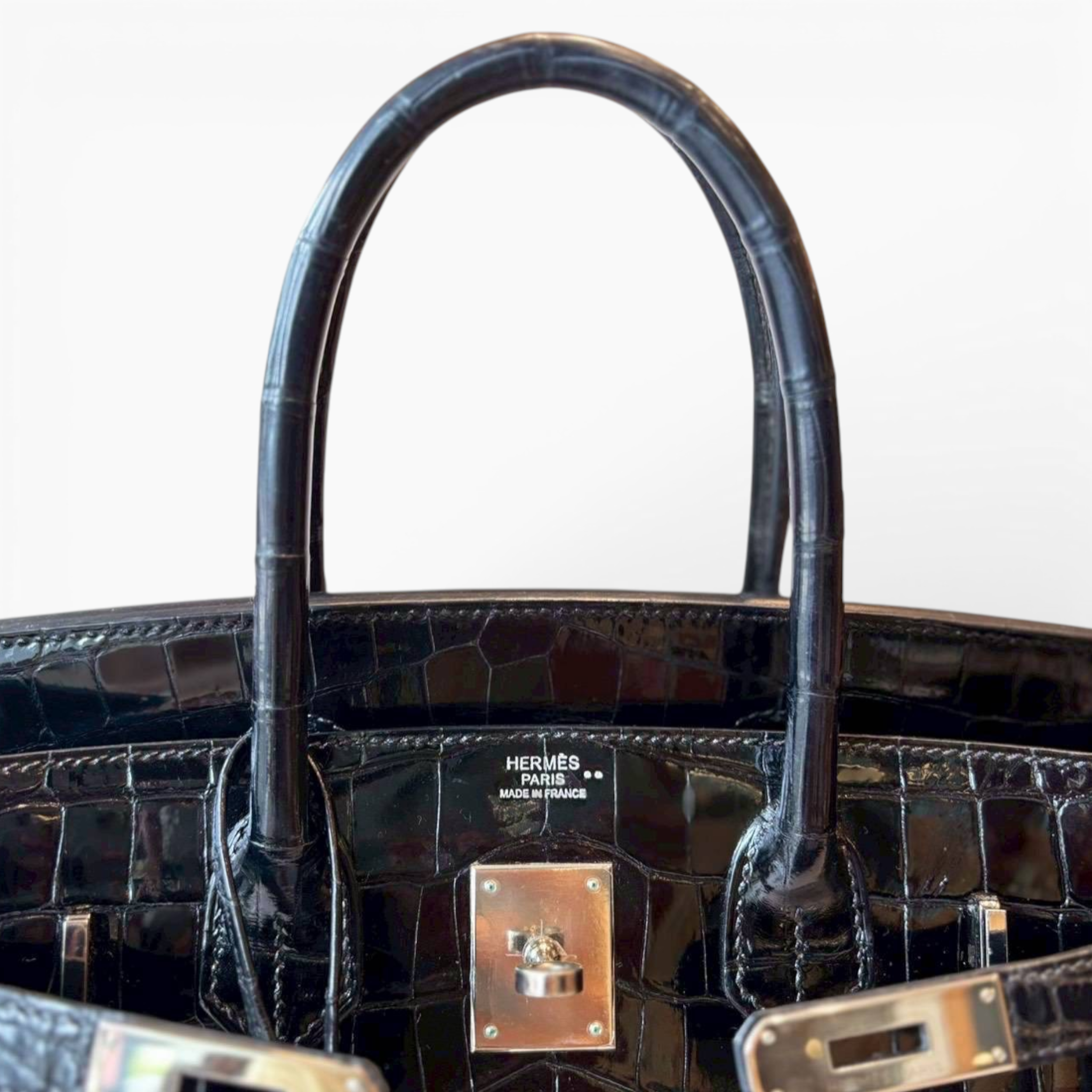 Birkin 30 - Black ShinnyCroc Niloticus (PHW)