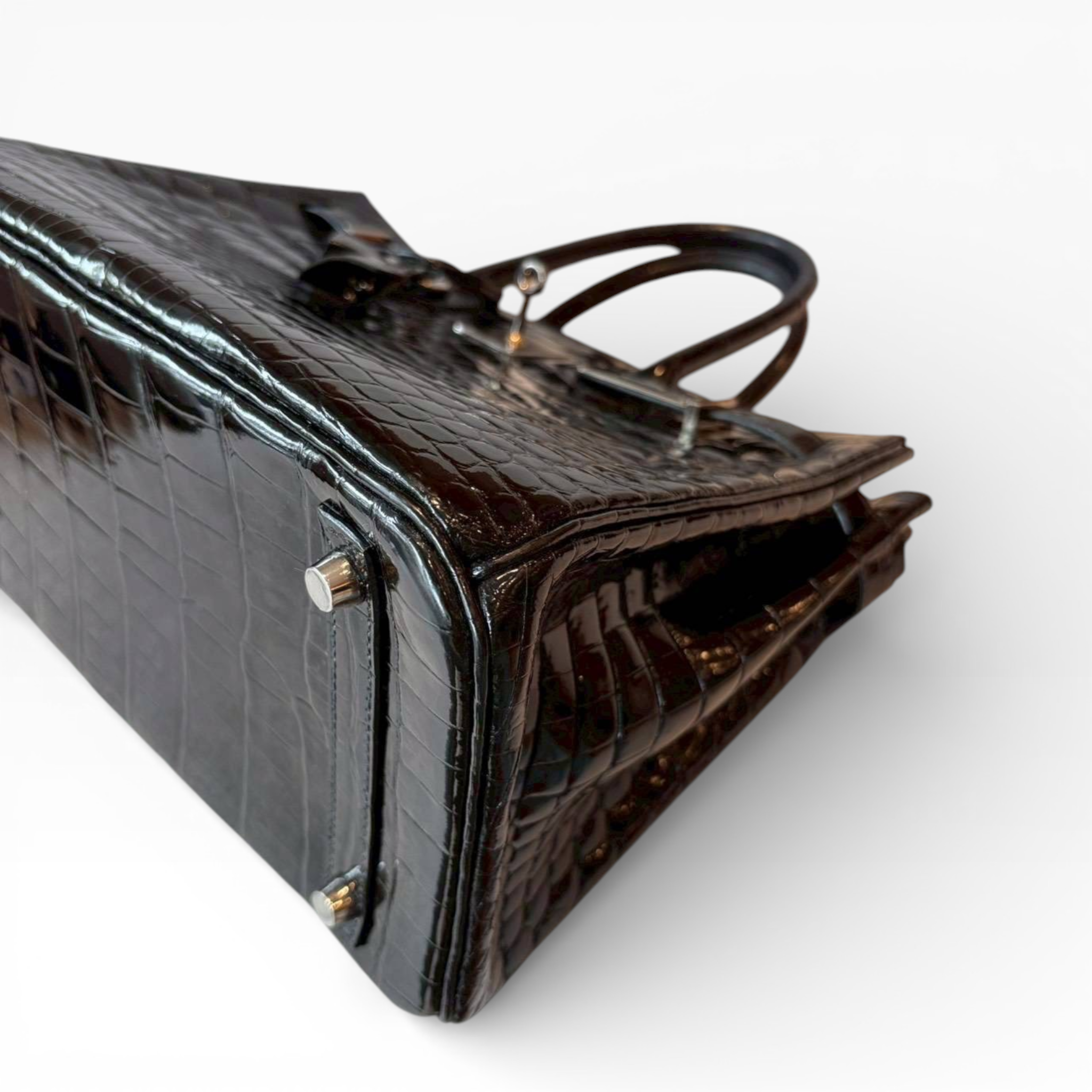 Birkin 30 - Black ShinnyCroc Niloticus (PHW)