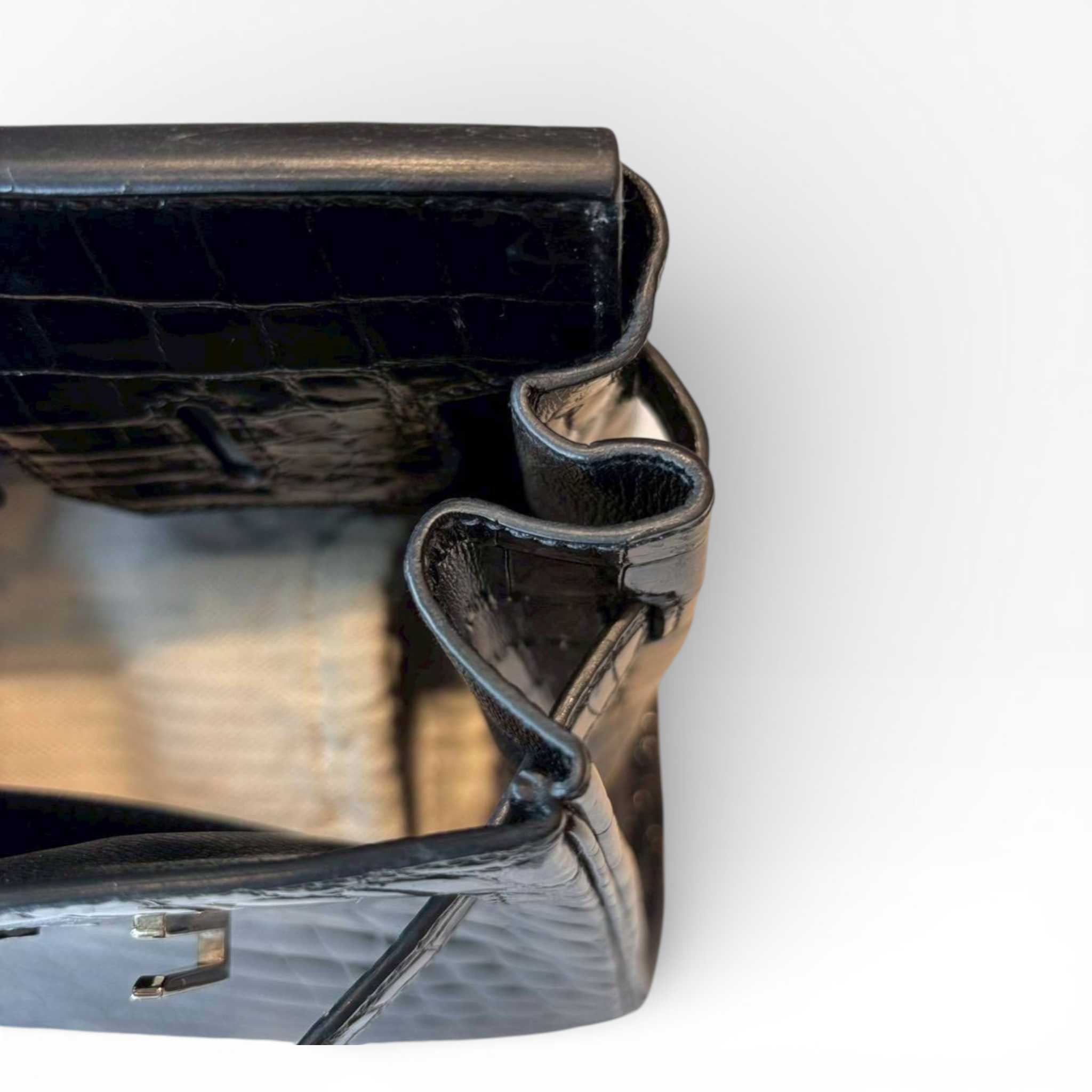 Birkin 30 - Black ShinnyCroc Niloticus (PHW)