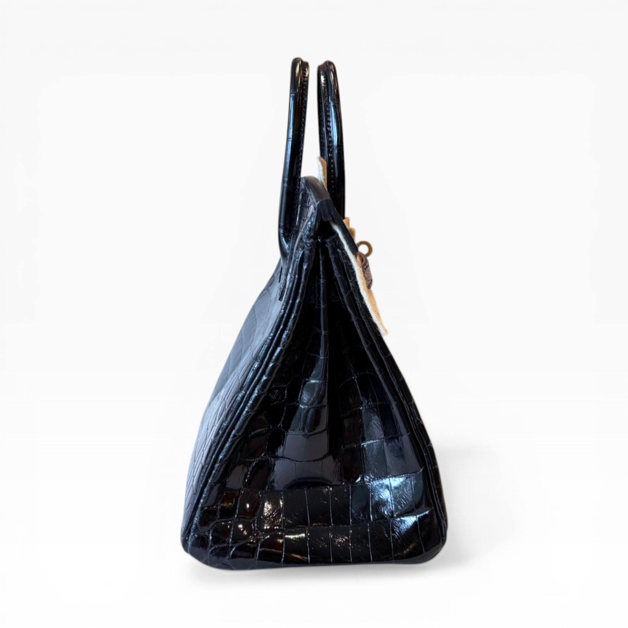 Birkin 25 - Noir/ Black Shinny Croc Niloticus (GHW)