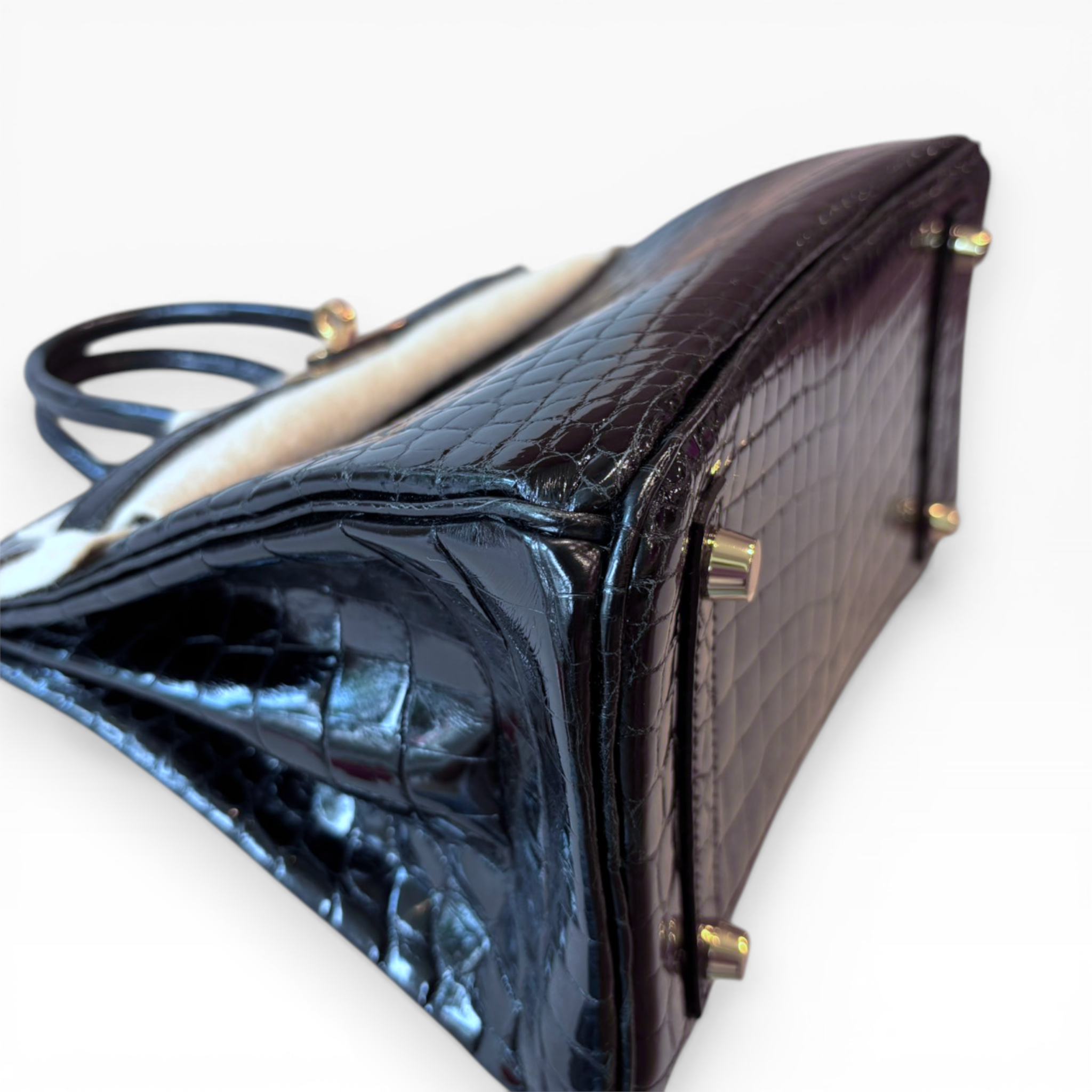 Birkin 25 - Noir/ Black Shinny Croc Niloticus (GHW)