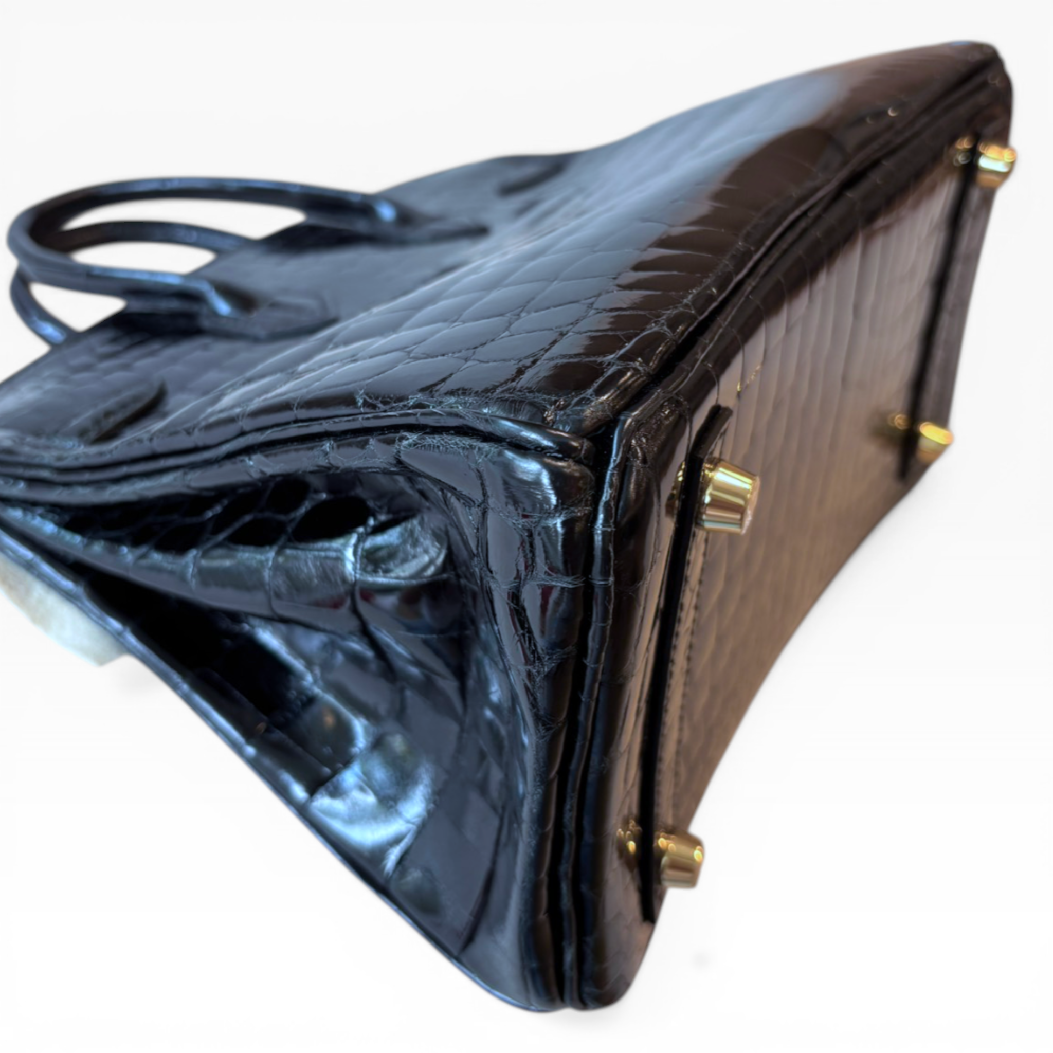 Birkin 25 - Noir/ Black Shinny Croc Niloticus (GHW)