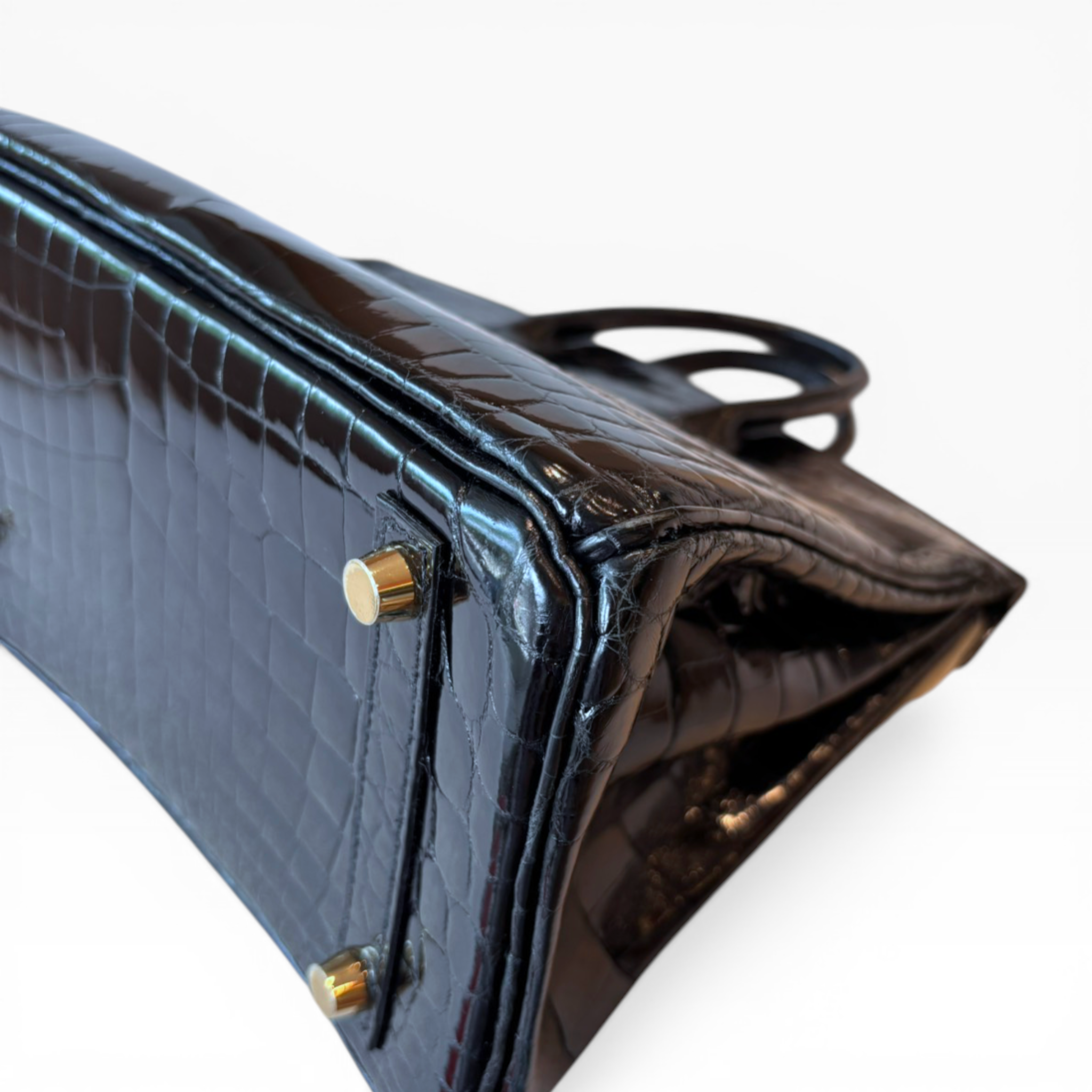 Birkin 25 - Noir/ Black Shinny Croc Niloticus (GHW)