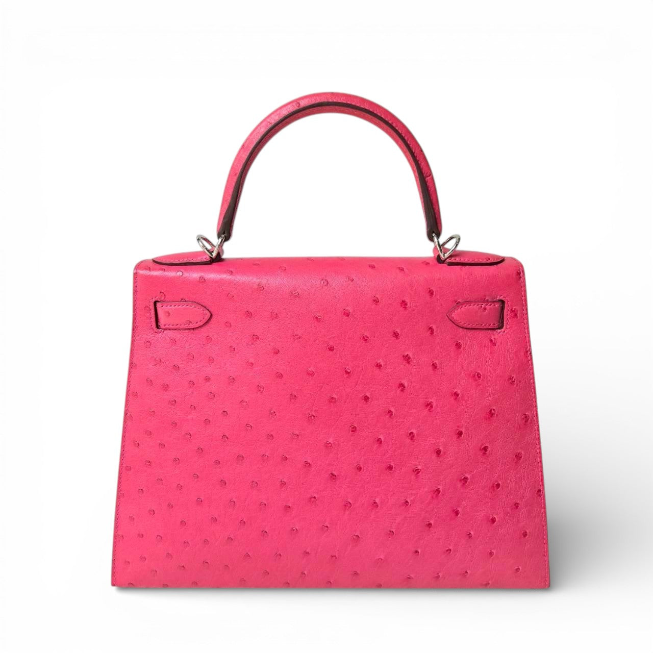 **Limited & Rare** Hermés Kelly 28 - Ostrich Leather Rose Tyrien [PINK] Stamp C. (PHW)