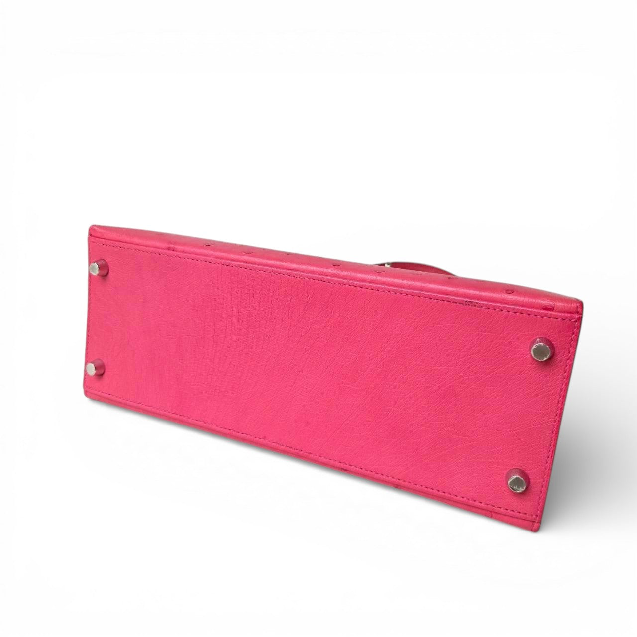 **Limited & Rare** Hermés Kelly 28 - Ostrich Leather Rose Tyrien [PINK] Stamp C. (PHW)