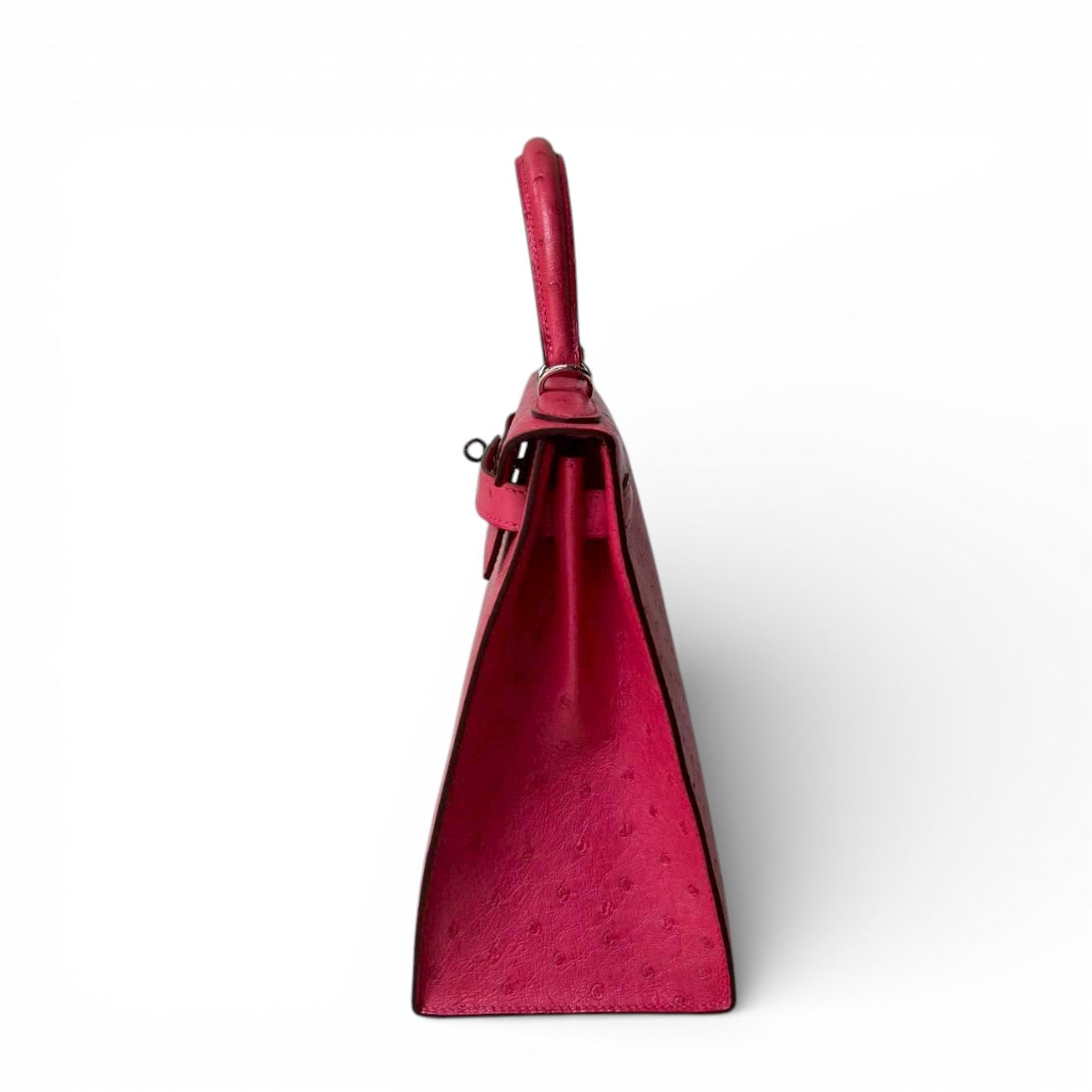 **Limited & Rare** Hermés Kelly 28 - Ostrich Leather Rose Tyrien [PINK] Stamp C. (PHW)