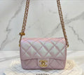 **Rare Find** New Chanel - 21K My Perfect Mini Flap Iridescent Pink Caviar Microship
