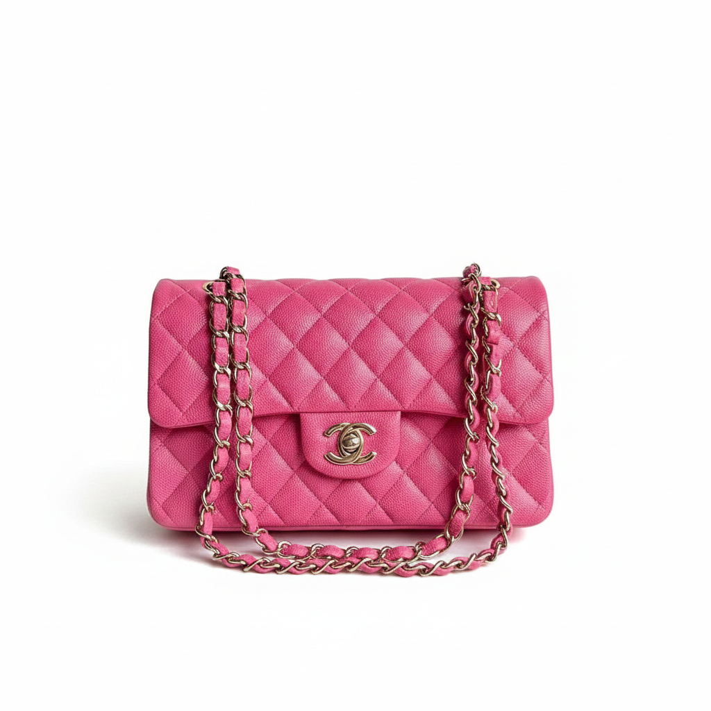 Chanel Classic Double Flap Bag Pink (GHW)