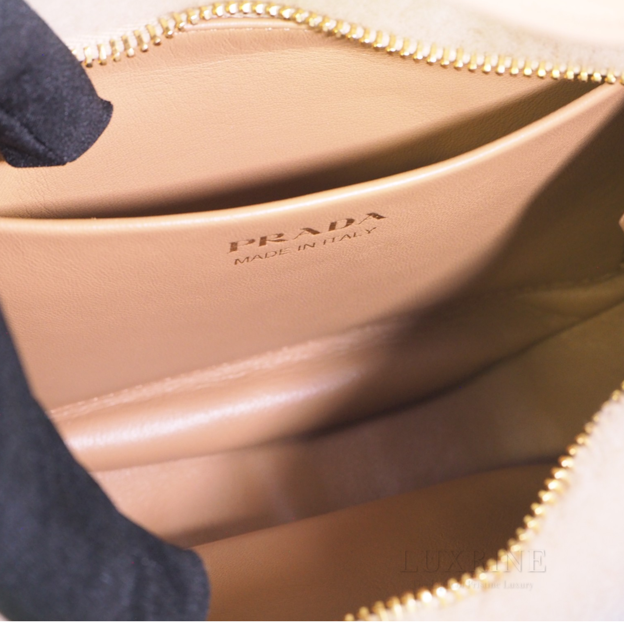 *Rare* Prada - Arqué Shearling Beige Cream Shoulder Bag (GHW)