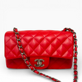 Chanel Classic Mini 8" - Red Caviar (RHW)