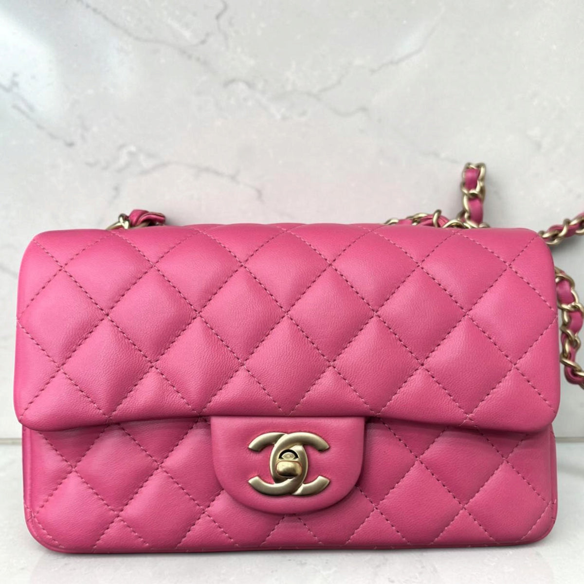 Chanel – Classic Flap Bag Medium 10" Pink Lambskin (GHW)