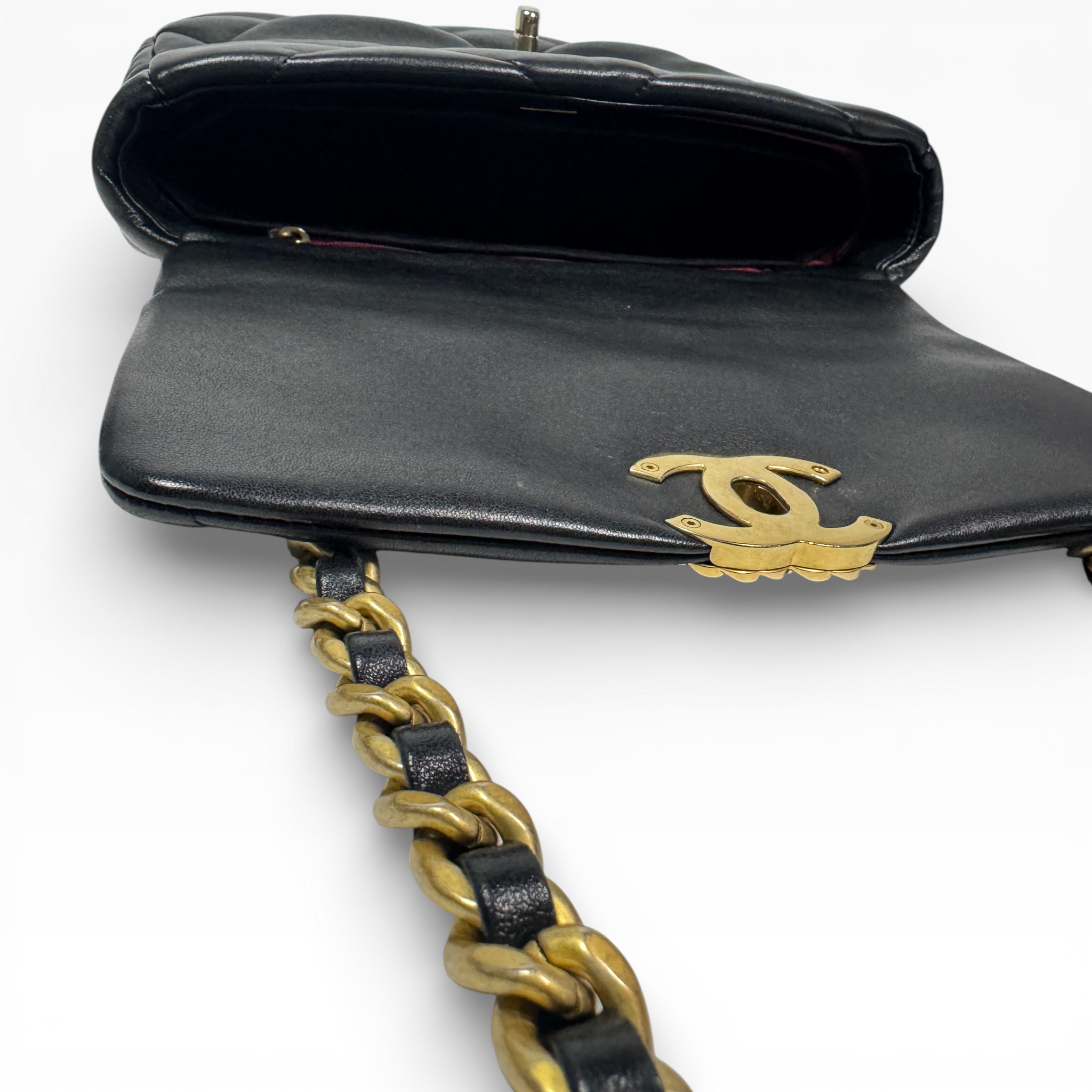 Chanel 19 Black Small Flap Bag